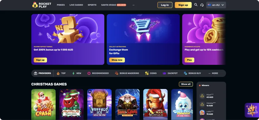 Official website of casino Rocket