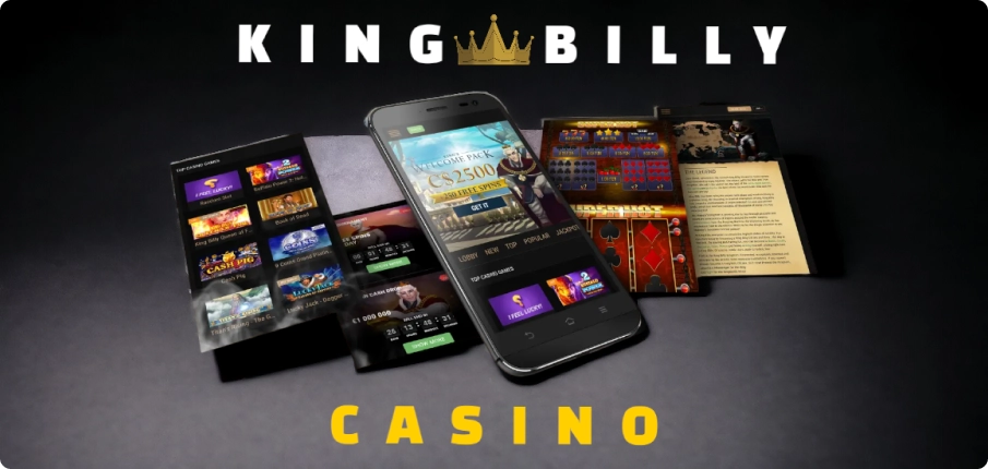 Mobile version and application of King Billy online casino